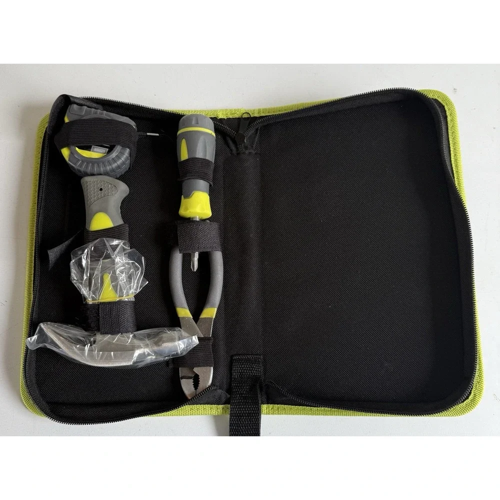Living Solutions Tool Kit -‎ Hammer, Pliers, Tape Measure, Screwdriver. New